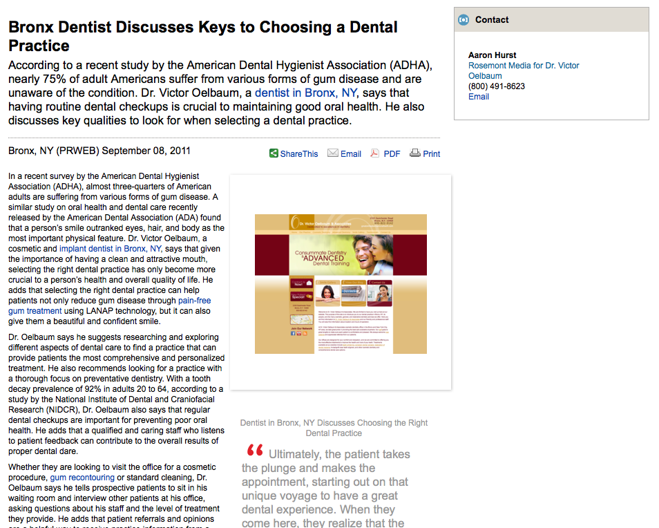 Dentist in Bronx NY Discusses Choosing the Right Practice Dr. Victor